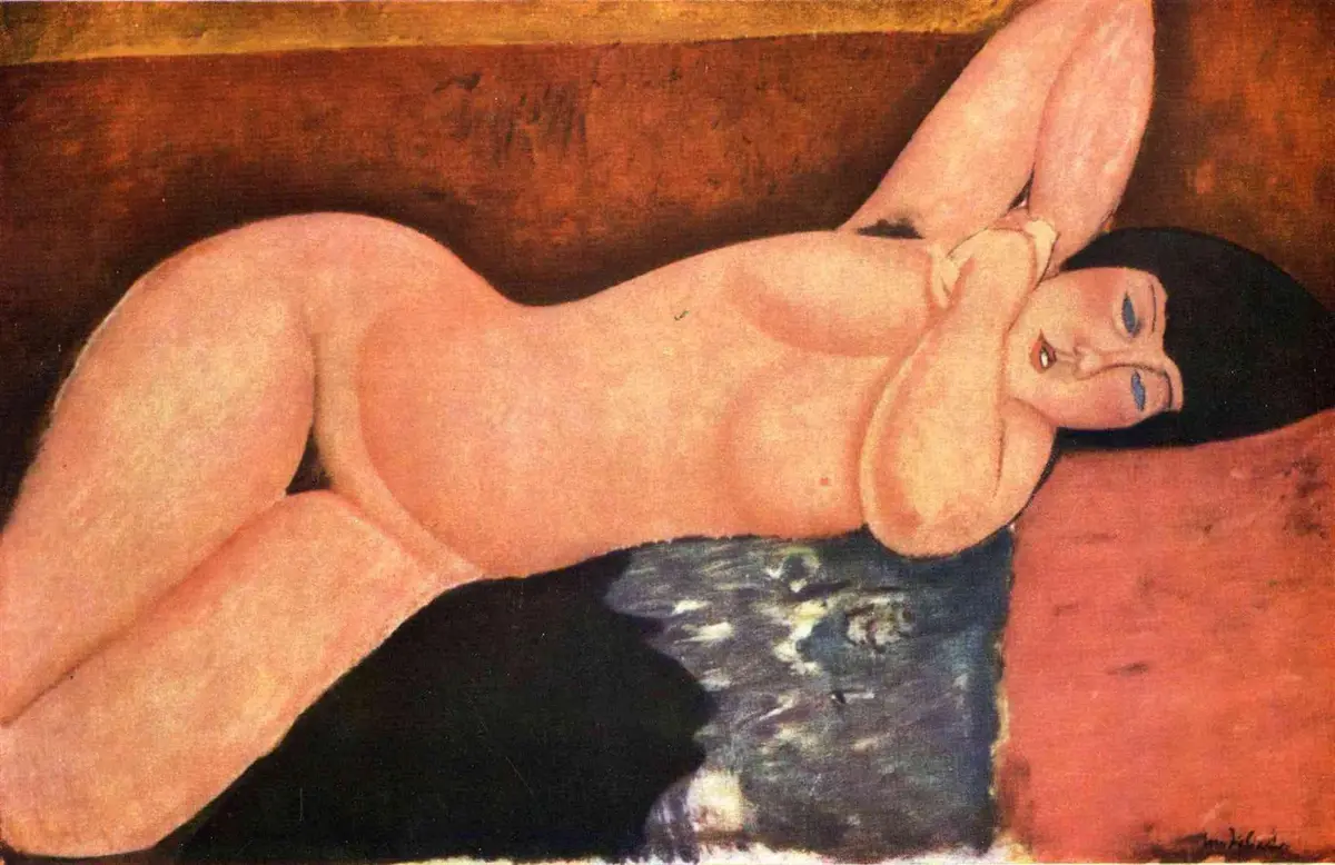 Amedeo Modigliani, Yatan Çıplak (1917)