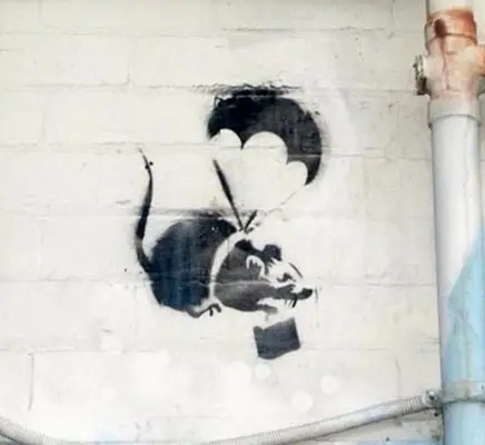 Banksy, Paraşütlü Fare (2003)