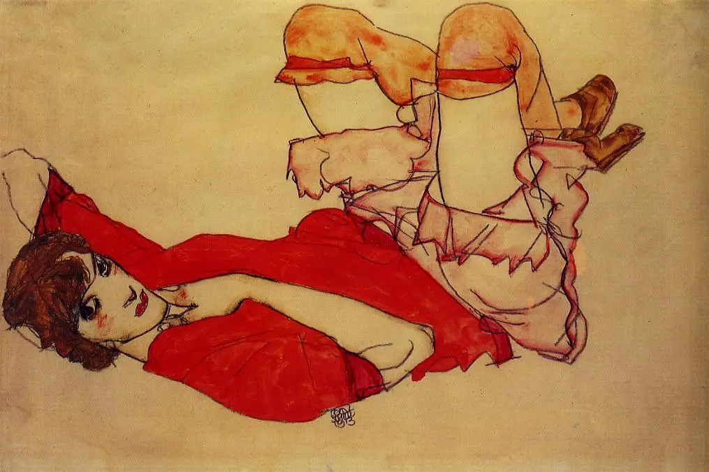 Egon Schiele, Kırmızı Bluzlu Wally (1913)