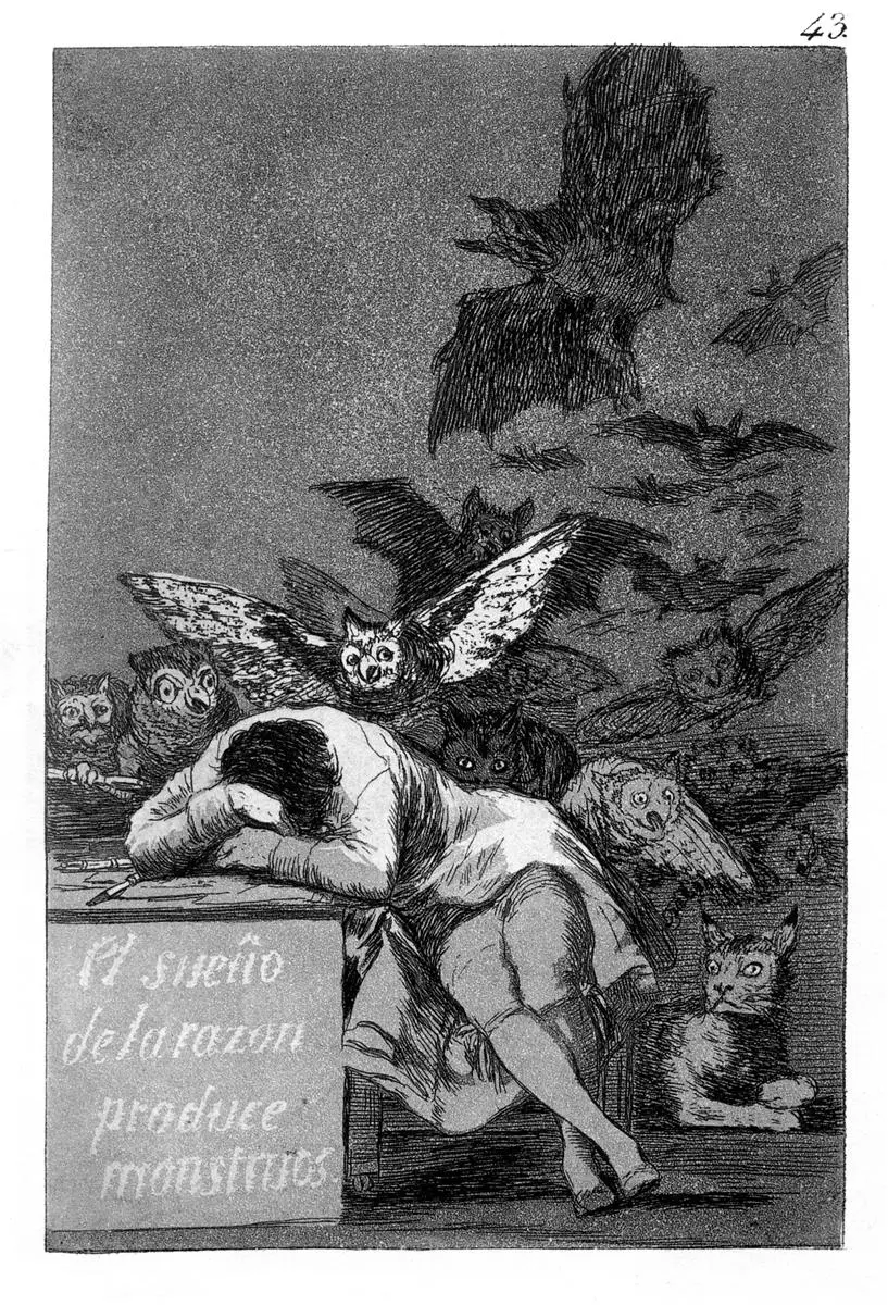 Francisco Goya, Aklın Uykusu Canavarlar Üretir (y. 1797–1799)