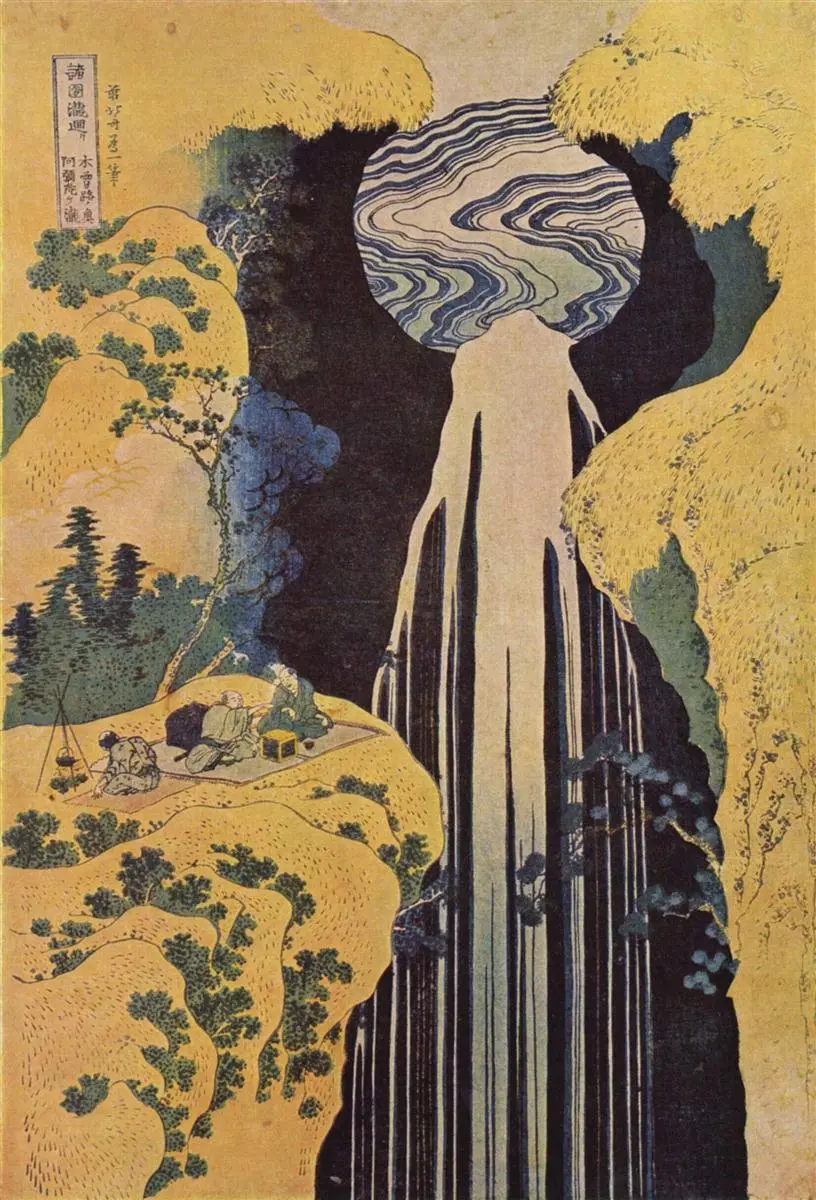 Katsushika Hokusai, Kiso Yolu’nun Gerisindeki Amida Şelalesi (y. 1832)