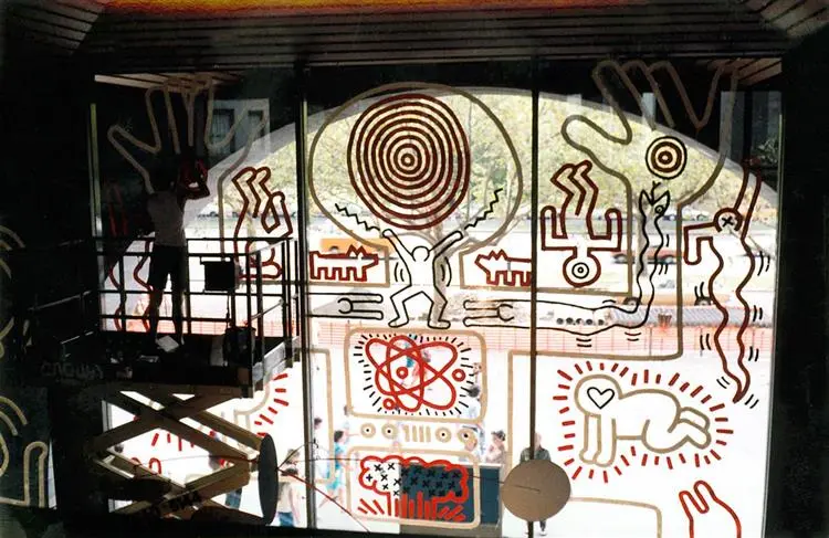 Keith Haring, Su Penceresi Duvar Resmi, Victoria Ulusal Galerisi (1984)