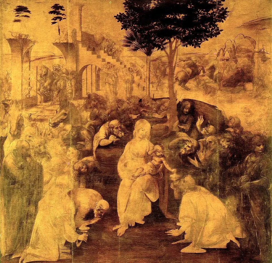 Leonardo da Vinci, Müneccimlerin Tapınması (1481)