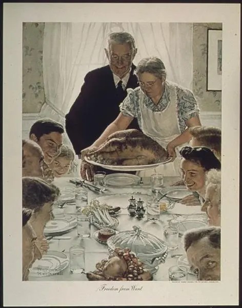Norman Rockwell, Yokluktan Kurtulma Özgürlüğü (1943)