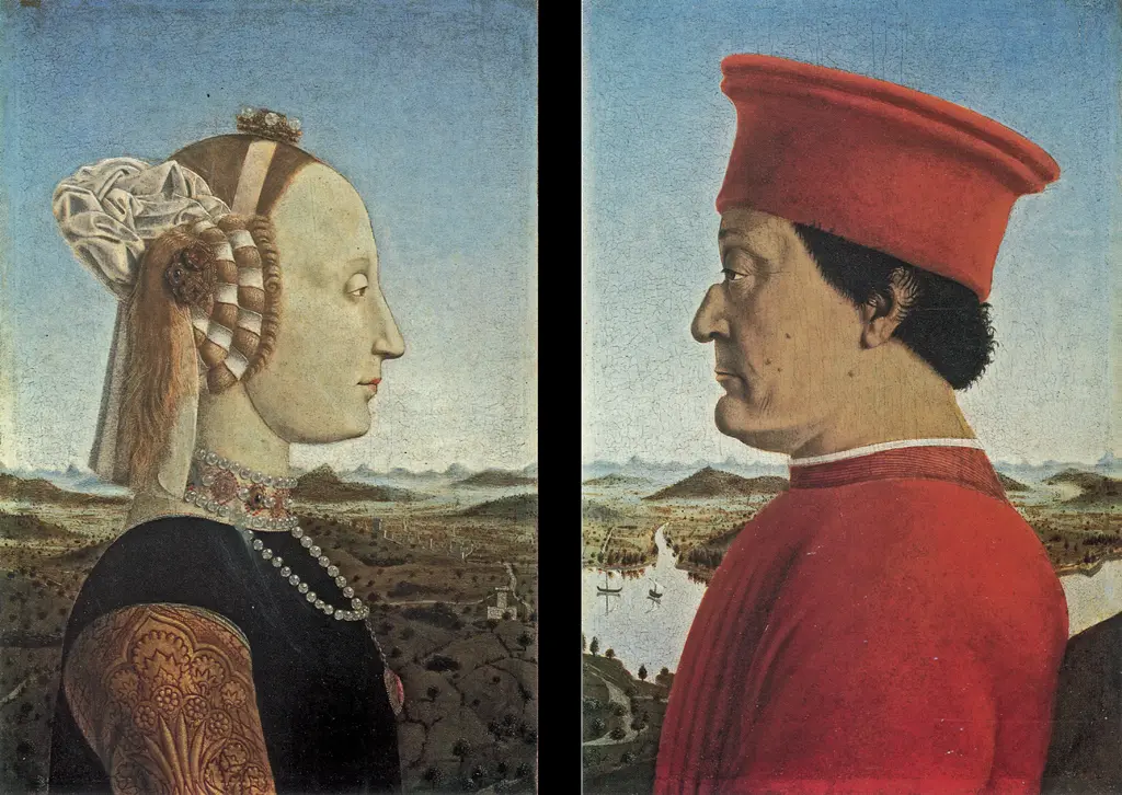 Piero della Francesca, Urbino Dükü Federico da Montefeltro ve Battista Sforza (y. 1465–1472)
