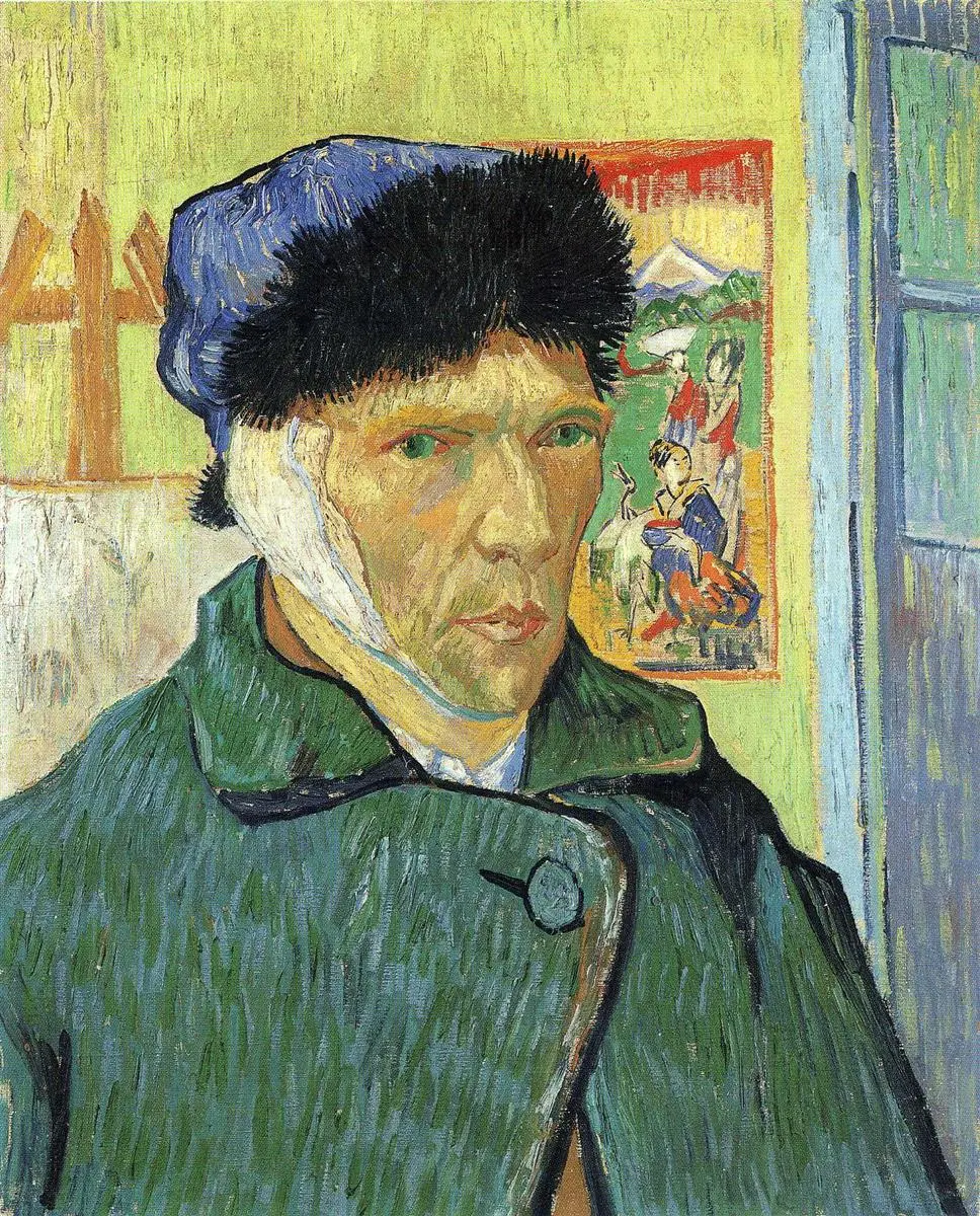 Vincent van Gogh, Sargılı Kulaklı Otoportre (1889)