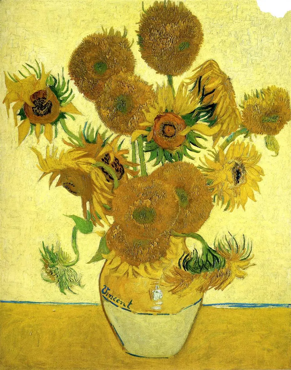 Vincent van Gogh, Vazoda On Beş Ayçiçeği (1888)